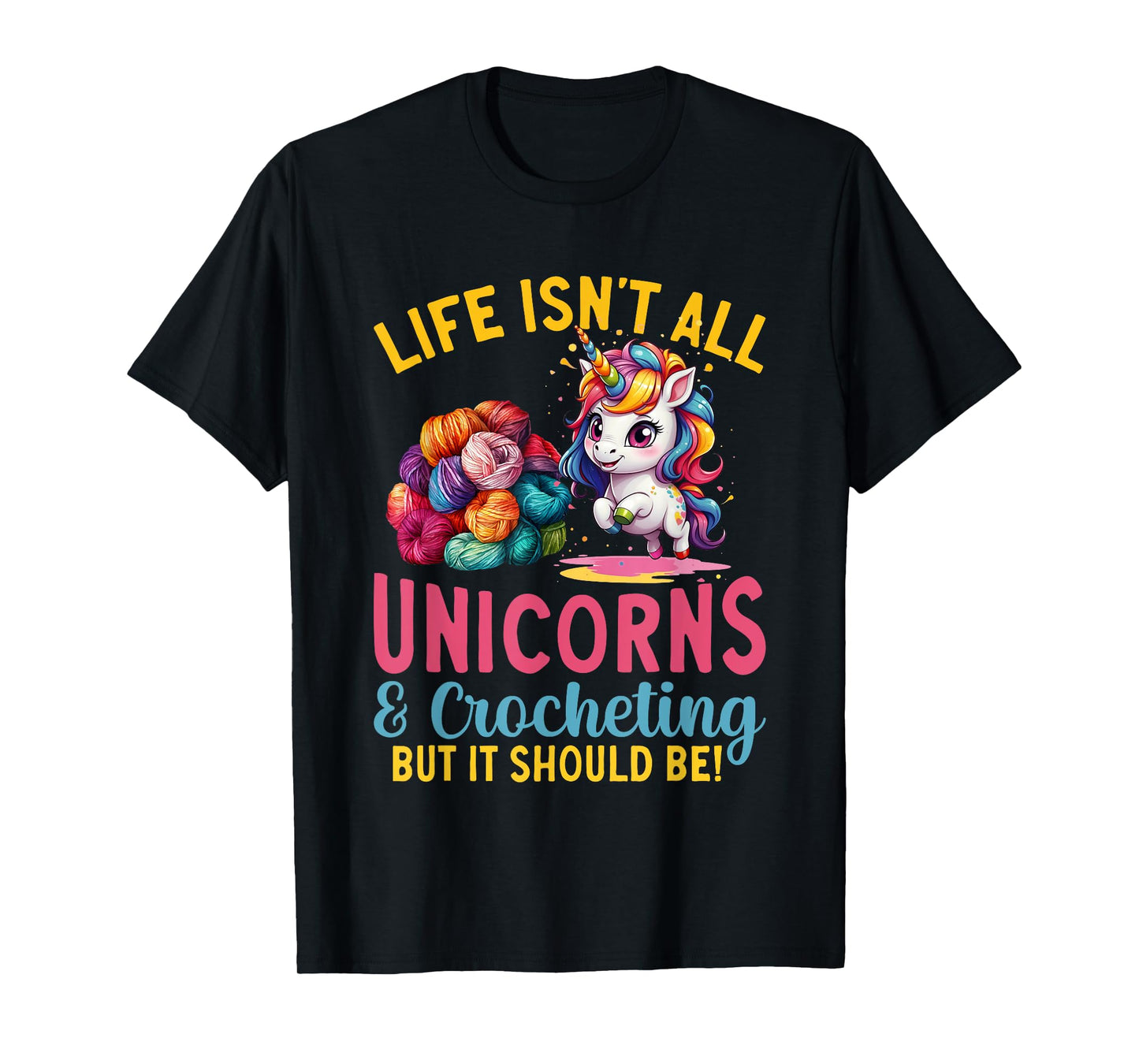 Crocheting Unicorn Crocheter Crochet T-Shirt