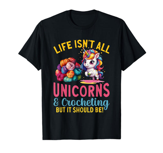 Crocheting Unicorn Crocheter Crochet T-Shirt