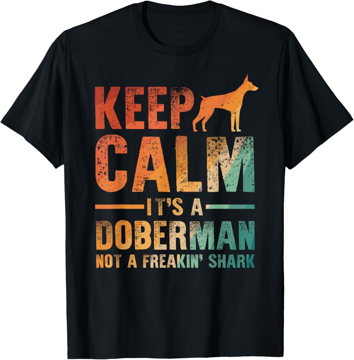 Funny Doberman Art Men Women Doberman Pinscher Dog Walker T-Shirt