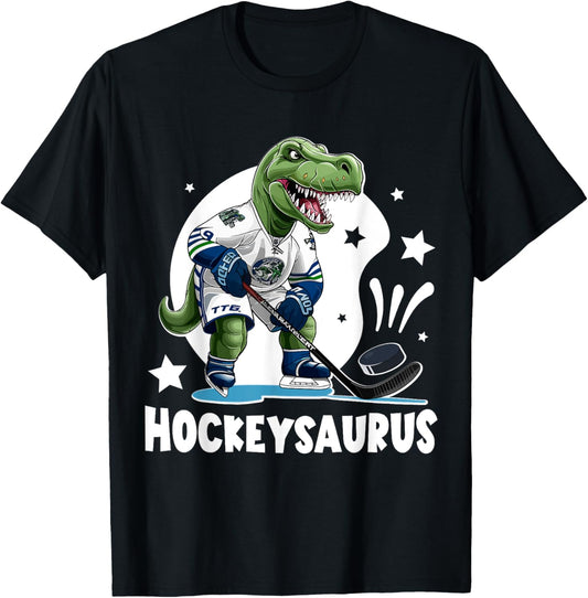Hockeysaurus Funny Dinosaur Hockey Kids Hockey Boy T-Shirt