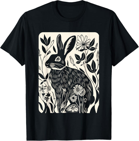 Easter Rabbit Flowers Nature Bunny Lovers, Women, Girls T-Shirt