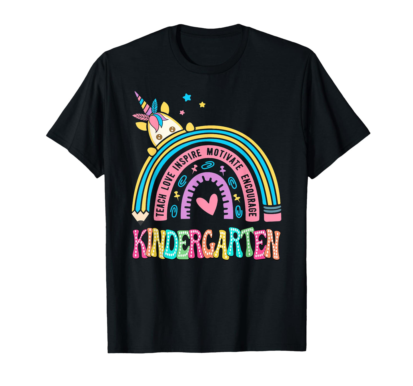 Kindergarten Unicorn Rainbow First Day Of School T-Shirt