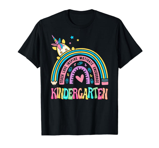 Kindergarten Unicorn Rainbow First Day Of School T-Shirt
