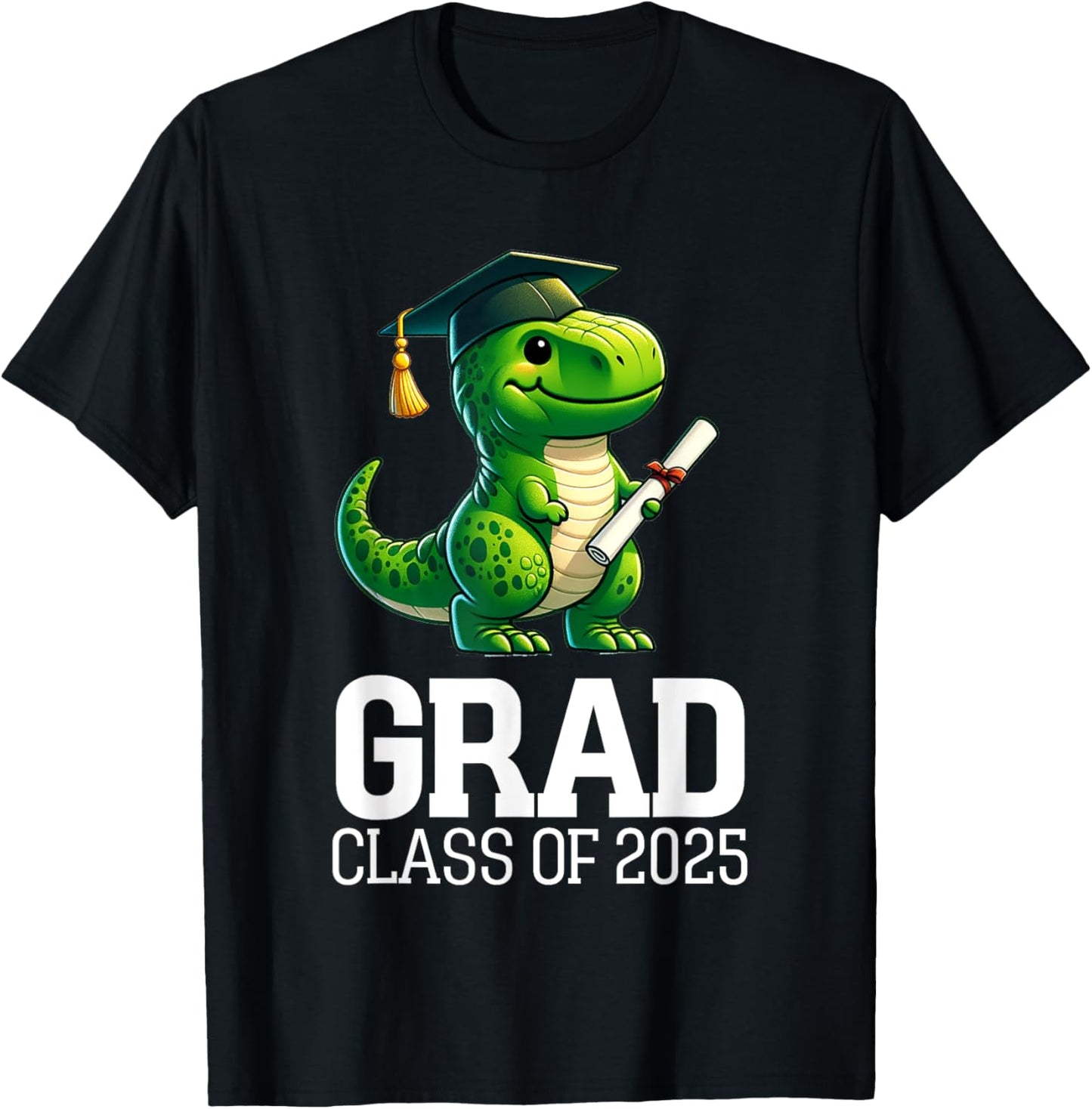 Grad Class Of 2025 Funny T-rex Dinosaur Graduation Graduated T-Shirt