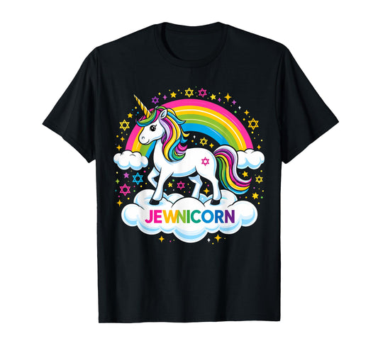 Hanukkah Jewnicorn Funny Jewish Unicorn T-Shirt