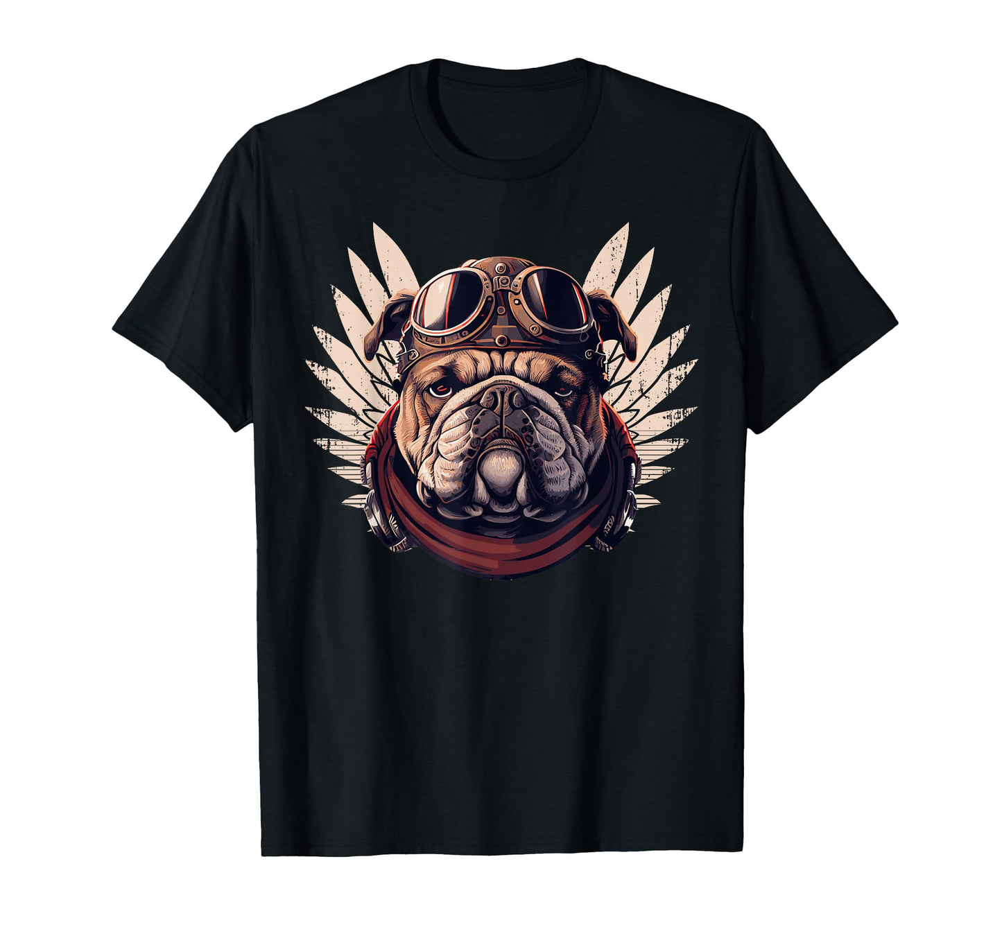 English Bulldog Biker Helmet Motorcycle Aesthetic T-Shirt for Men Women Girls Kids