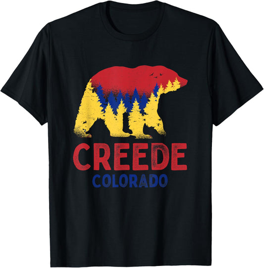 Creede Colorado Rocky Mountains CO Bear T-Shirt