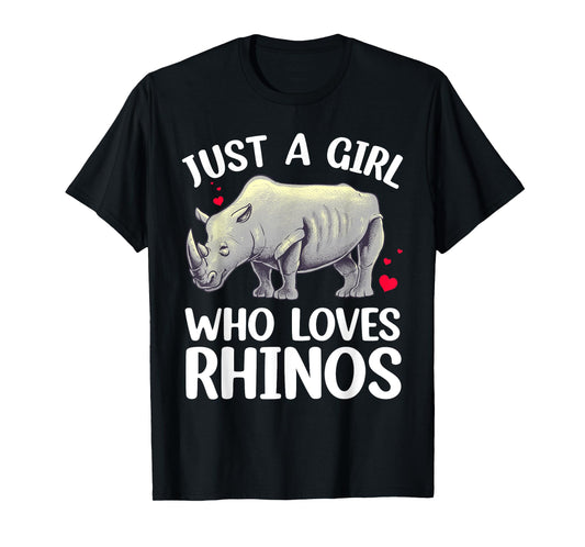Cool Rhino Art For Women Girls Zoo Rhinoceros Chubby Unicorn T-Shirt