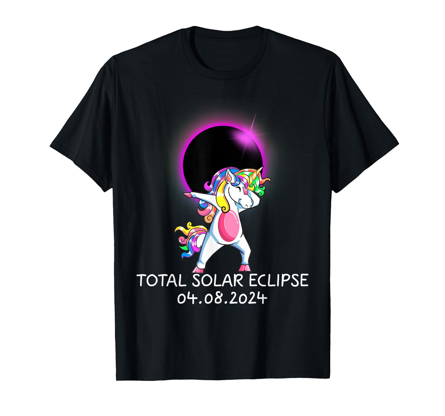 Dabbing Unicorn USA Total Solar Eclipse April 8, 2024 T-Shirt