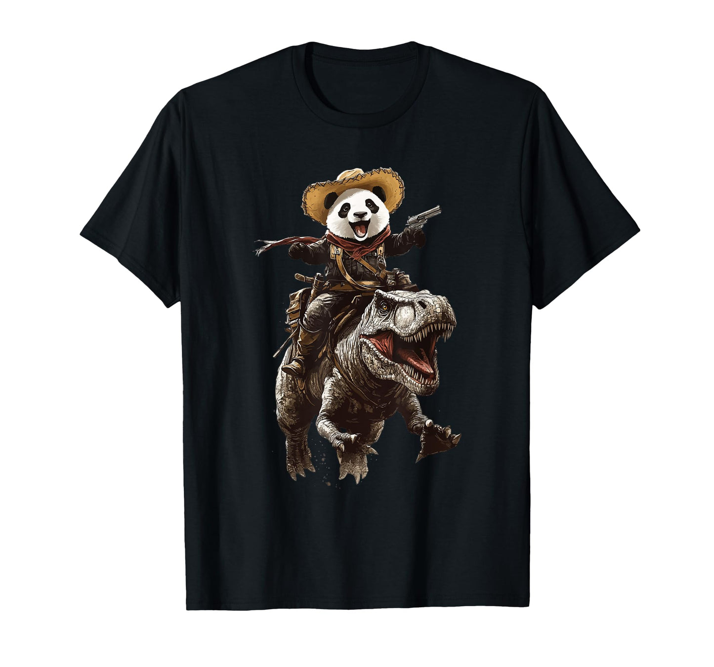 Panda T Rex Cowboy T-Shirt