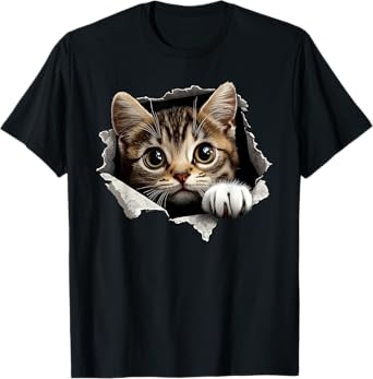 Funny Cat Kitten Graphic T-Shirt for Men Women Kids
