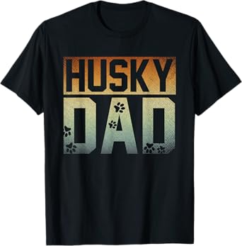 Daddy Fathers Day Pet Husky Dad Dog Lover Siberian Husky T-Shirt