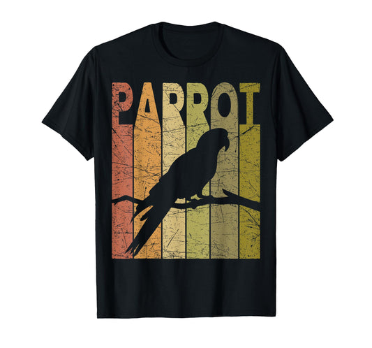Parrot Vintage Birdwatching Parrot Retro Ornithology Birding T-Shirt
