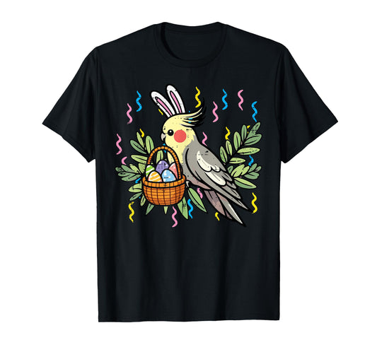 Easter Cockatiel Bird Funny Animal Egg Hunt Men Women Kids T-Shirt