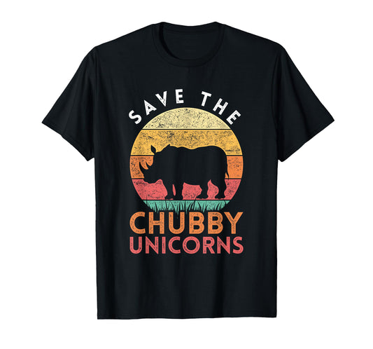 Save The Chubby Unicorns Rhino T-Shirt