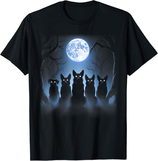 Creepy Cute Dog Goth Grunge Halloween Horror Dog Lover T-Shirt