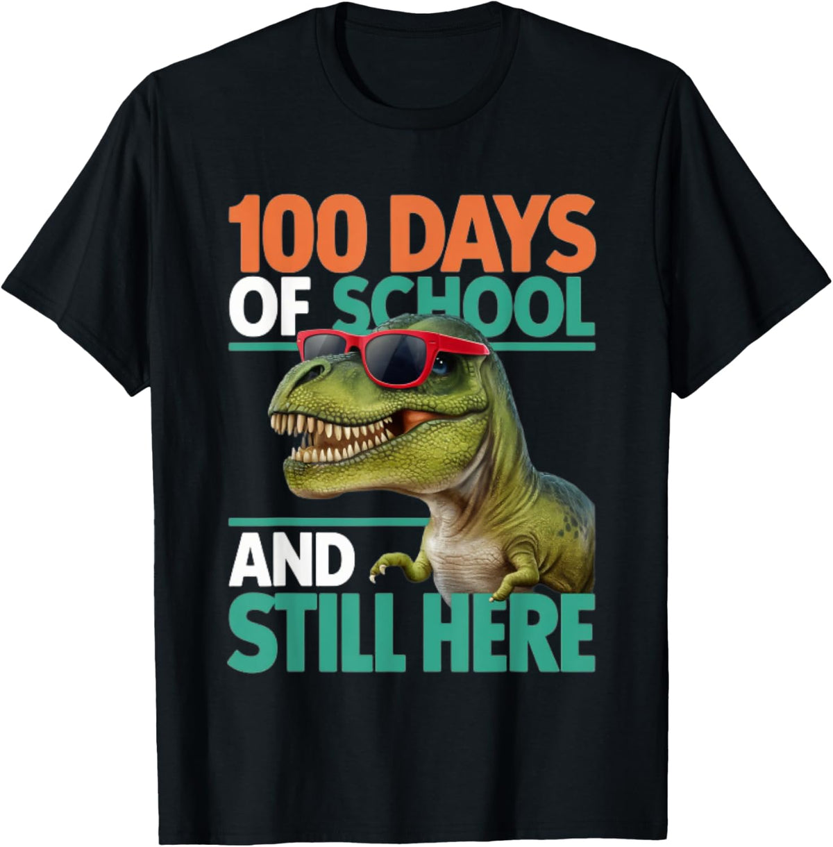 Happy 100 Days of School Trex Boys Girls Kids T-Shirt T-Shirt