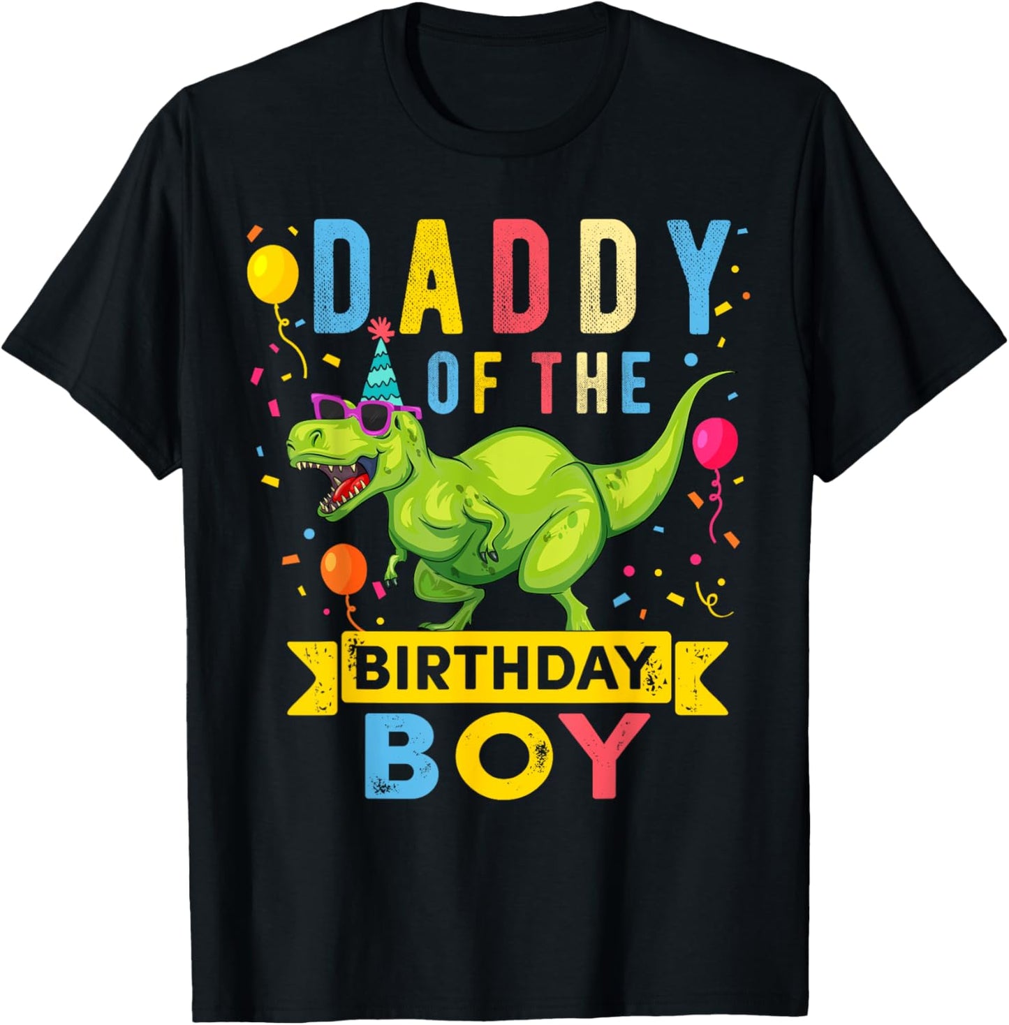 Daddy of the Birthday Boy T-Rex Dinosaur Birthday Party T-Shirt