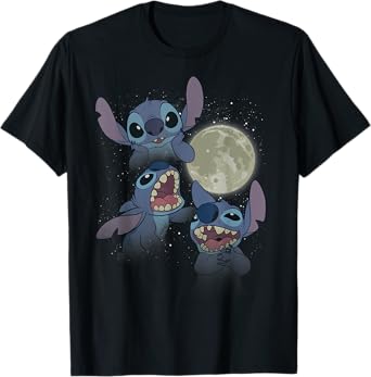Disney Lilo & Stitch Moonlight Collage T-Shirt