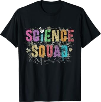 Vintage SCIENCE SQUAD Teacher Student Crew Technology Team T-Shirt for Men Women Kids