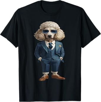 Men Woman Poodle Suit Poodle T-Shirt