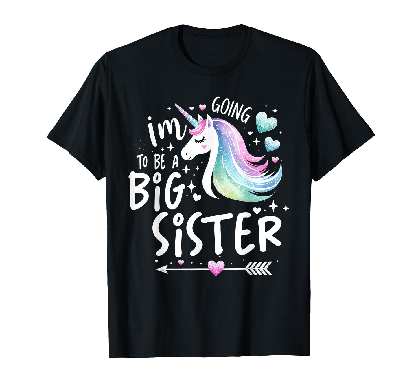 Best Sibling Baby Shower Big Sister Shirts for Girls Unicorn T-Shirt