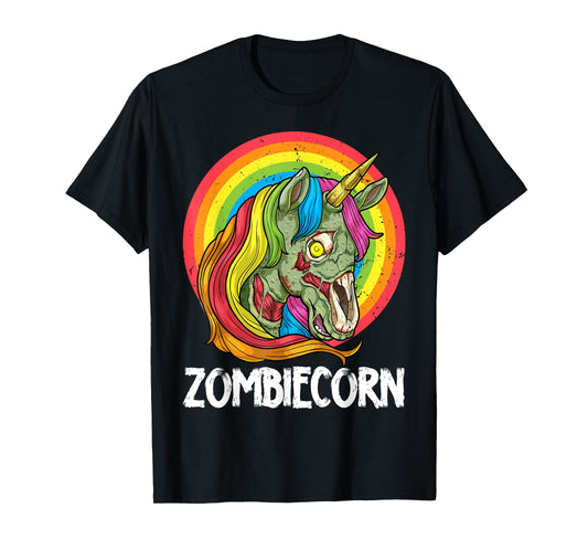 Zombiecorn Zombie Unicorn Halloween Costume Rainbow Undead T-Shirt