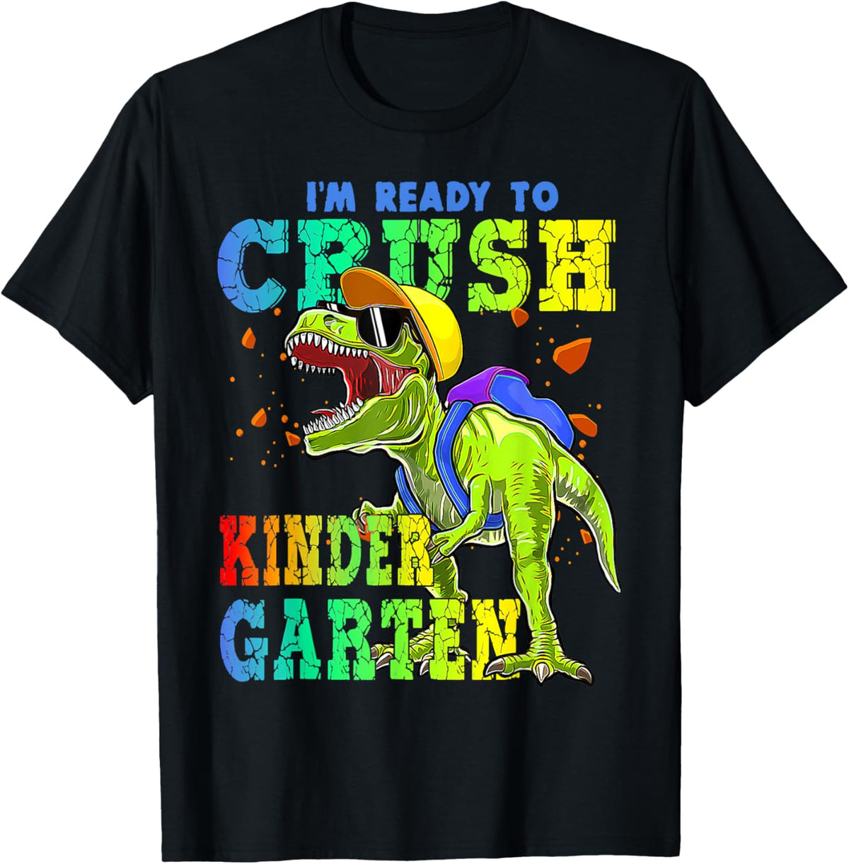 I'm Ready To Crush Kindergarten Back To School Dinosaur Boys T-Shirt