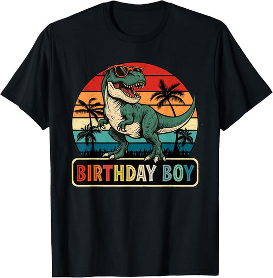 Birthday Boy Dino T Rex Dinosaur Party Family Matching T-Shirt