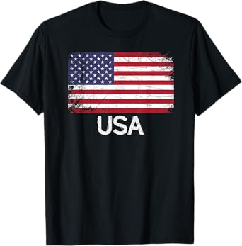 American Flag | Vintage Made In USA United States Gift T-Shirt