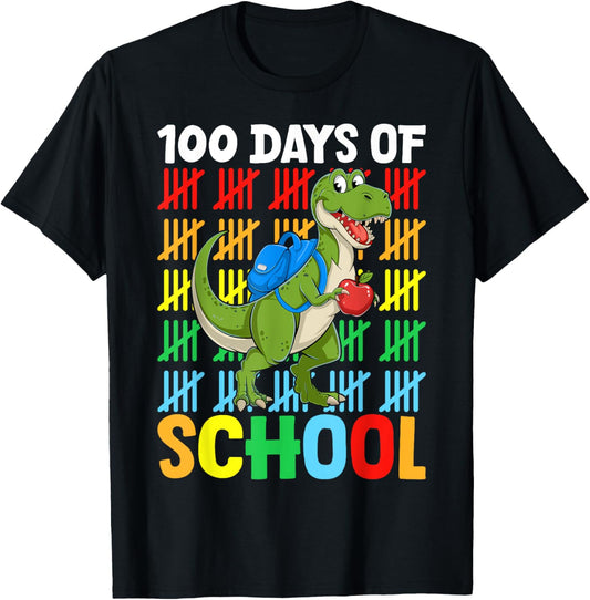 100 Days Of School Dinosaur Happy 100th Day of School T-Shirt