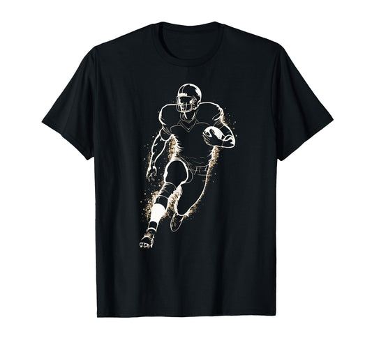 Football Player Action Silhouette Minimal T-Shirt