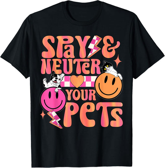 Dog cat owner cute spay neuter pets paw veterinary animal T-Shirt