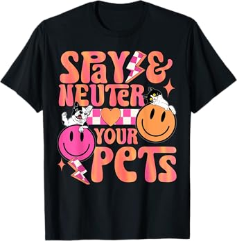Dog cat owner cute spay neuter pets paw veterinary animal Men Women T-Shirt