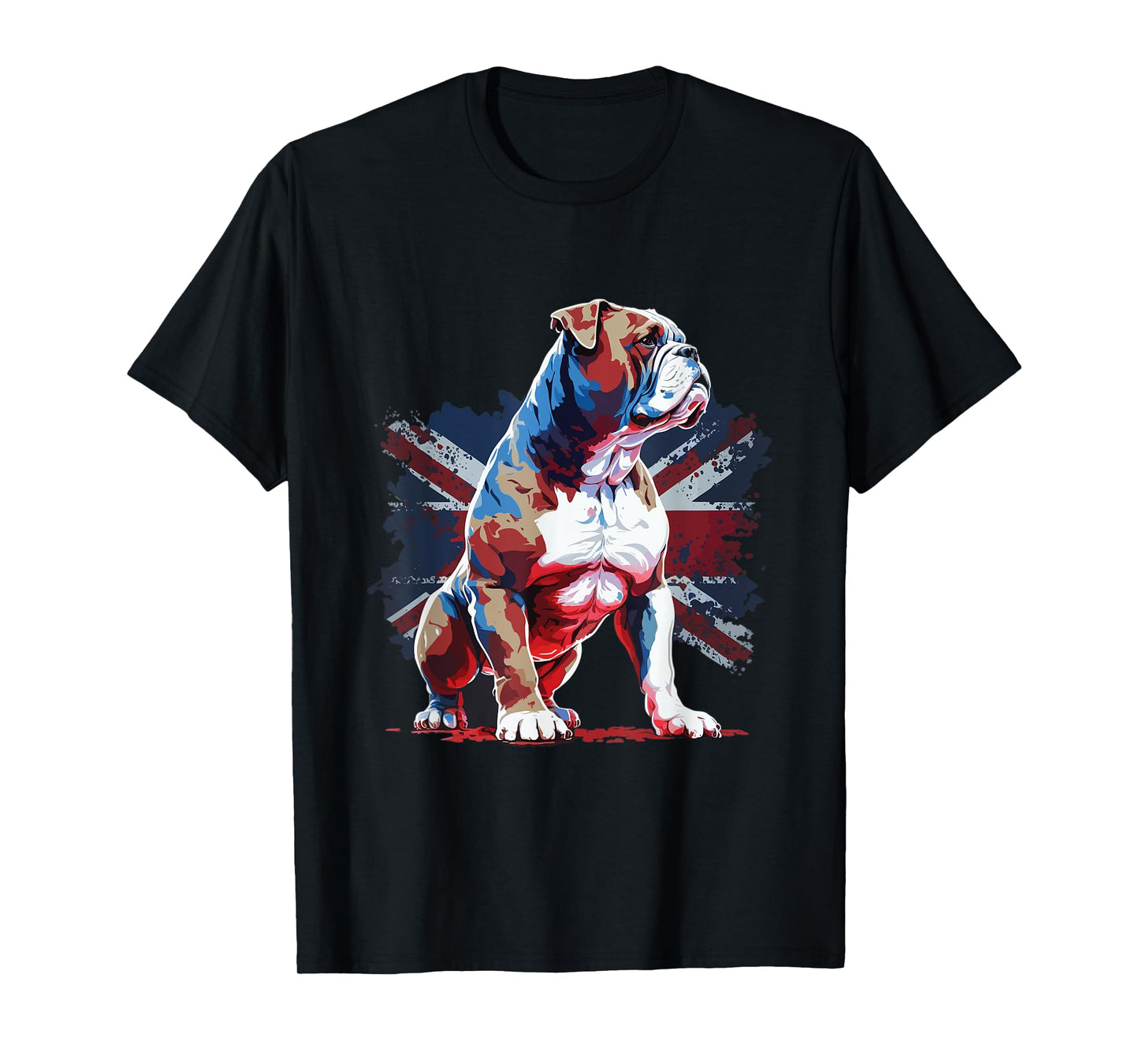 British Bulldog with union jack flag T-Shirt
