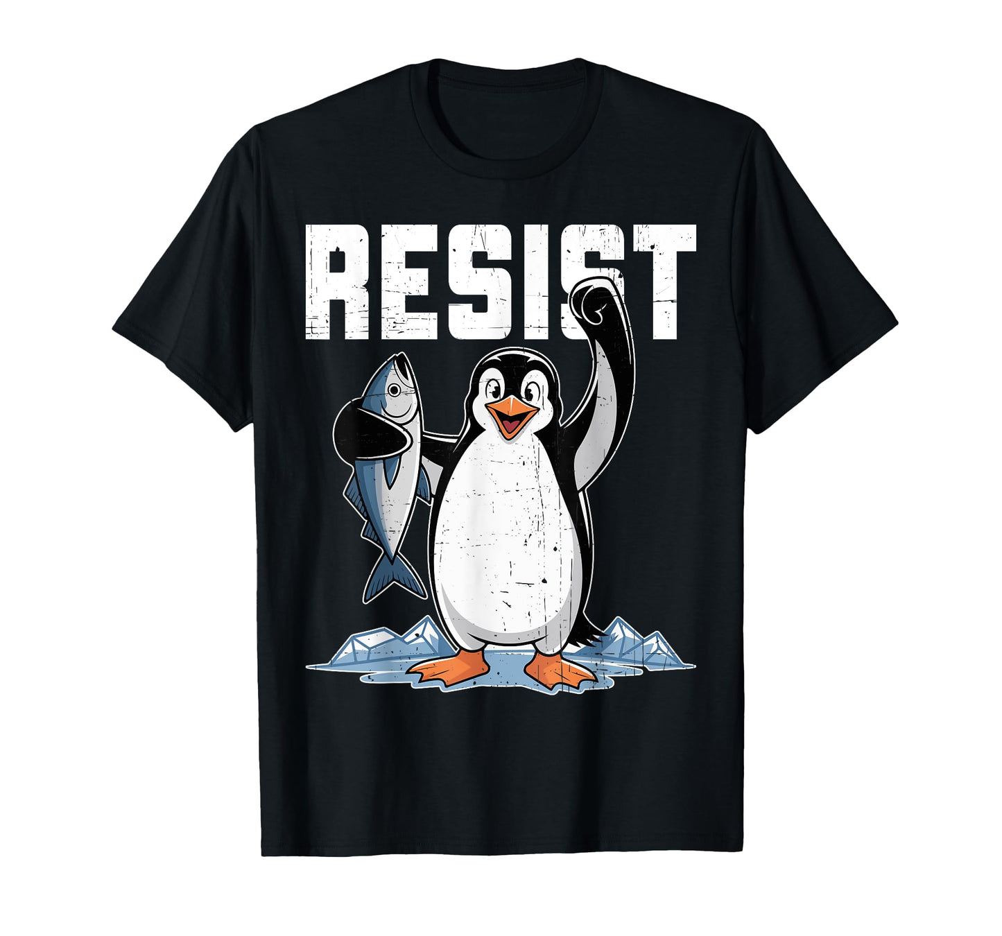 Resist Penguin Activism Graphic Design T-Shirt