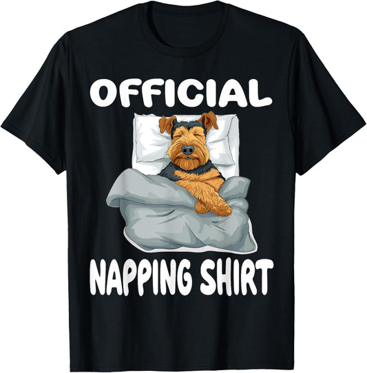 Airedale Terrier Dog Official Napping shirt Pajamas T-Shirt