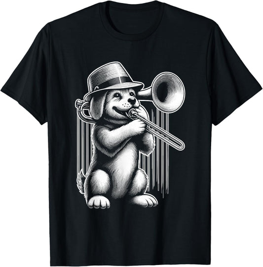 Dog Trombone Player T-Shirt
