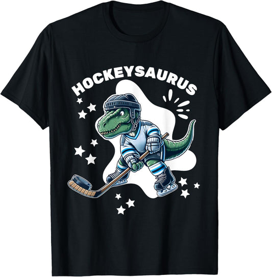 Hockeysaurus FunnyDinosaur Hockey Kids Hockey Boy T-Shirt