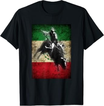 Mexico Bull Riding for Men Ranch Rider Mexican T-Shirt