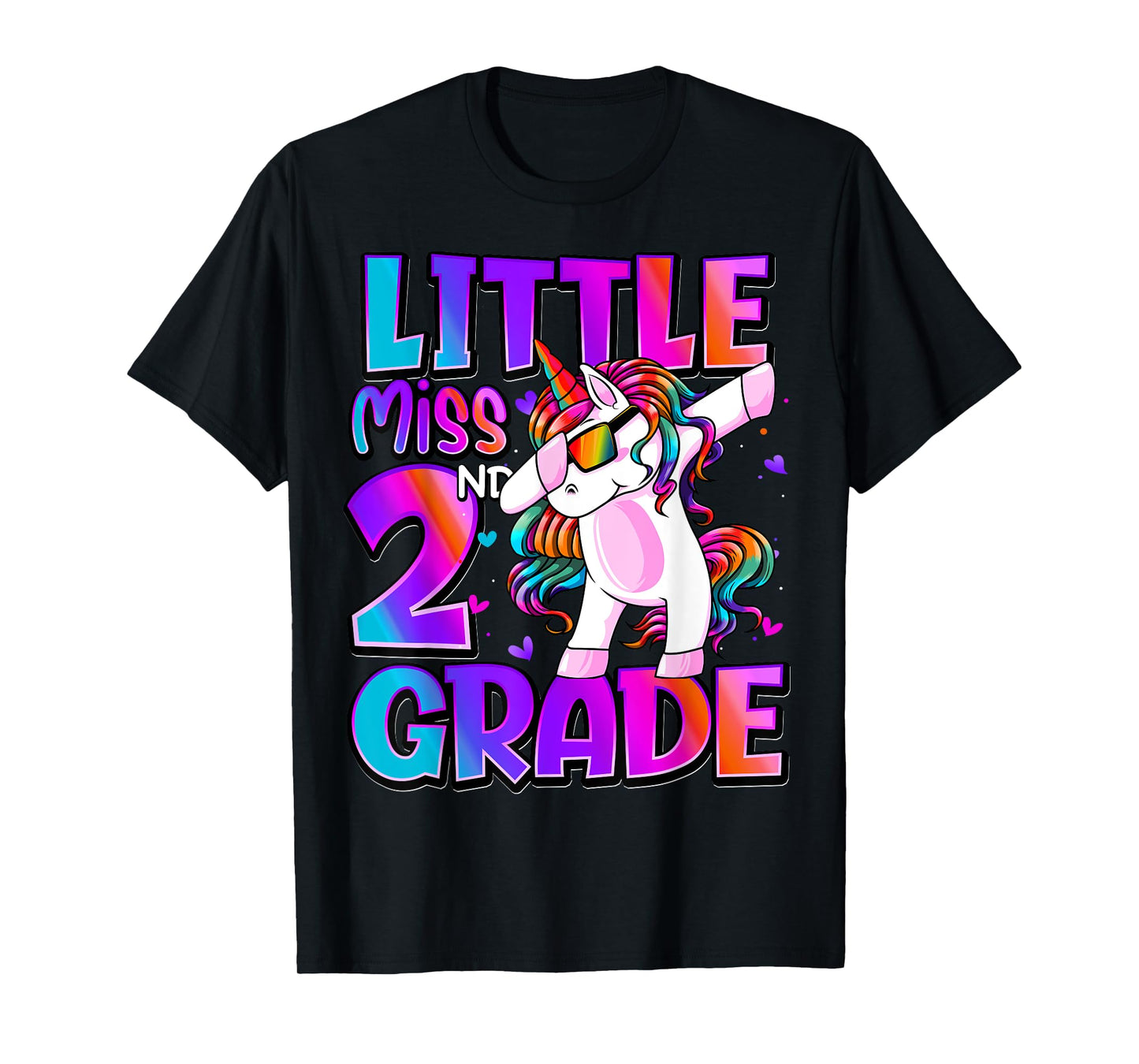 Little Miss 2nd Grade Unicorn Back To School 2nd Grade Girls T-Shirt