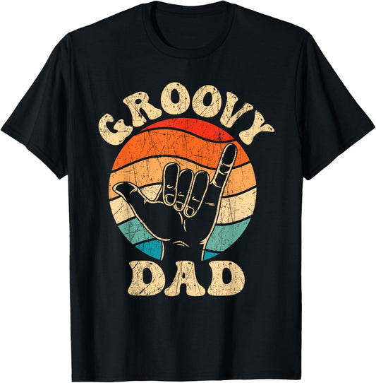 Groovy Dad 70s Aesthetic Nostalgia 1970's Retro Groovy Dad T-Shirt