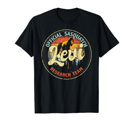Levi Sasquatch Research Team Personalized Bigfoot T-Shirt
