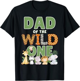 Dad Of The Wild One 1st Birthday Safari Family Matching T-Shirt