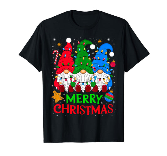 Gnomes Merry Christmas Xmas Matching T-Shirt