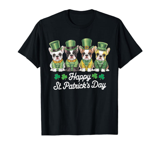 Dog St Patricks Day French Bulldogs Dogs Lover Men Women Kid T-Shirt