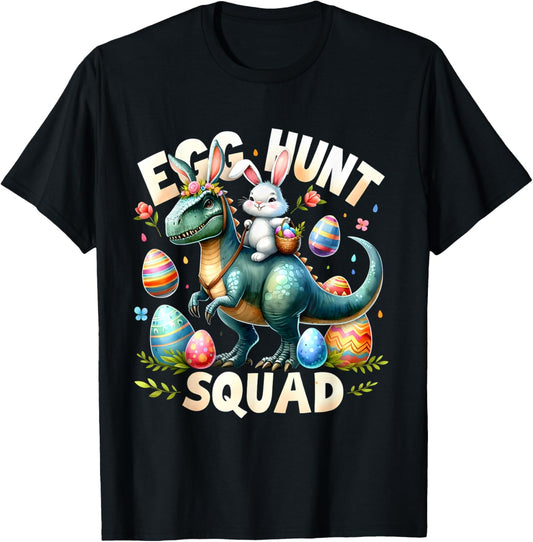 Egg Hunt Squad Bunny Dinosaur Easter Day Bunny Egg Hunt T-Shirt