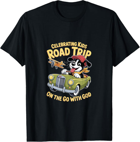 Celebrating Kids Road Trip On The Go With God VBS 2025 T-Shirt