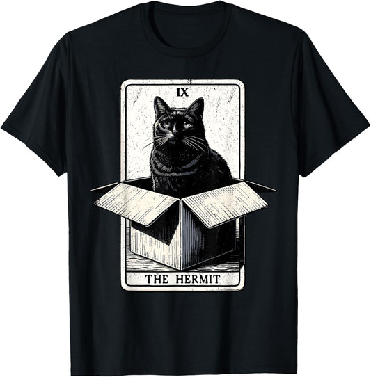 The Hermit Tarot Card Cat Lover Funny Cat T-Shirt