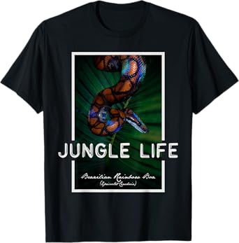 Brazilian Rainbow Boa Snake Keeper Jungle Life T-Shirt